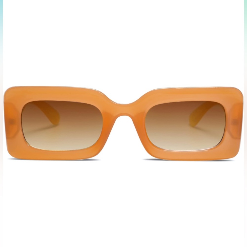 Orange rectangle sunglasses
